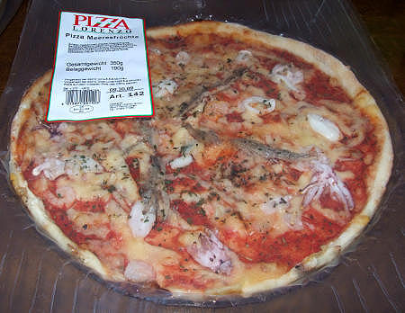 Pizza Meeresfrüchte Marke "Pizza Lorenzo" vom Edeka