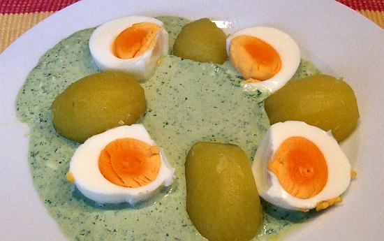 Foto: Frankfurter Grüne Soße mit Salzkartoffeln und Eiern